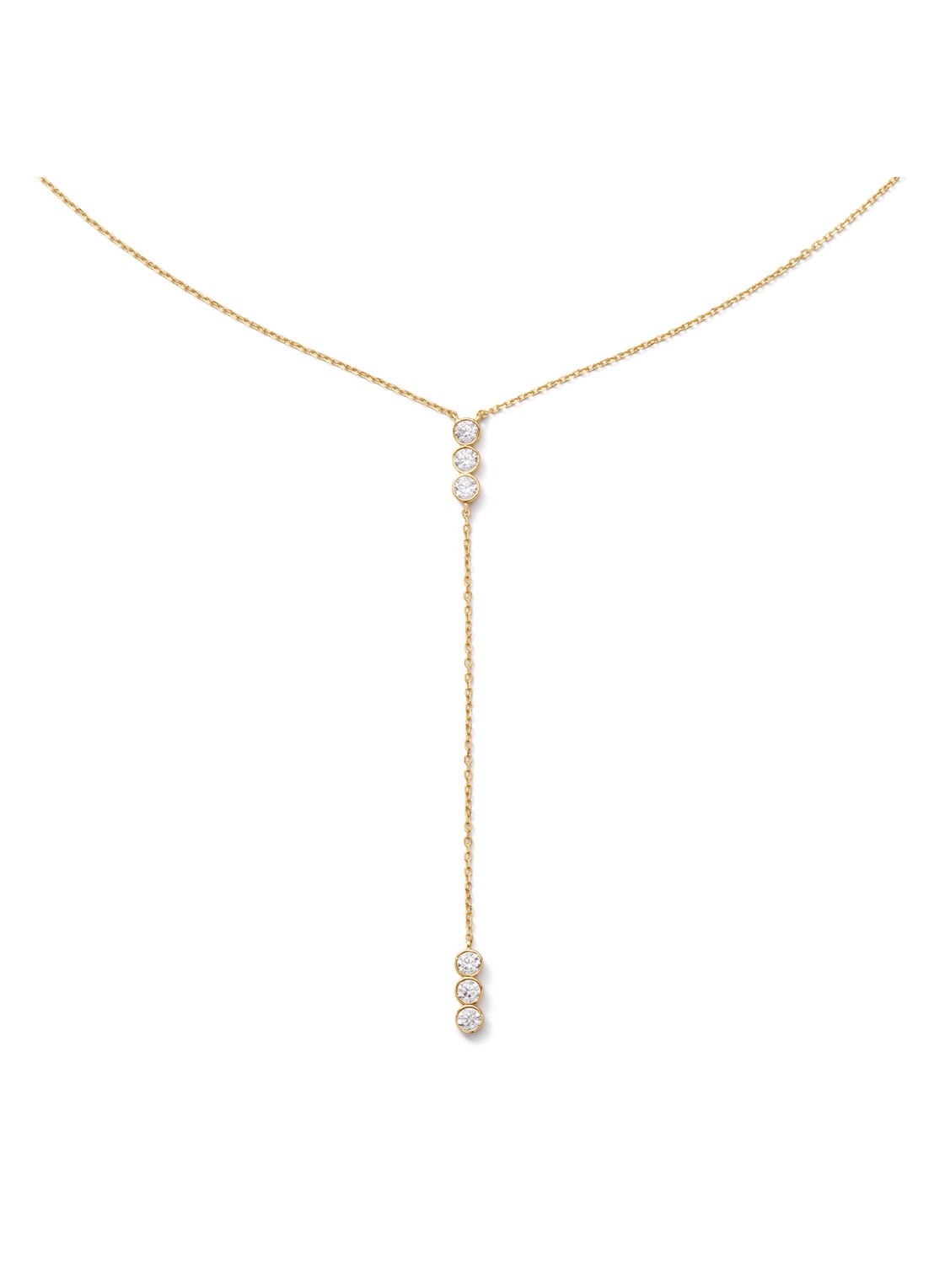 Jackie 14K Gold Cape Point ketting van 14 karaat geelgoud - voorkant 3 goud