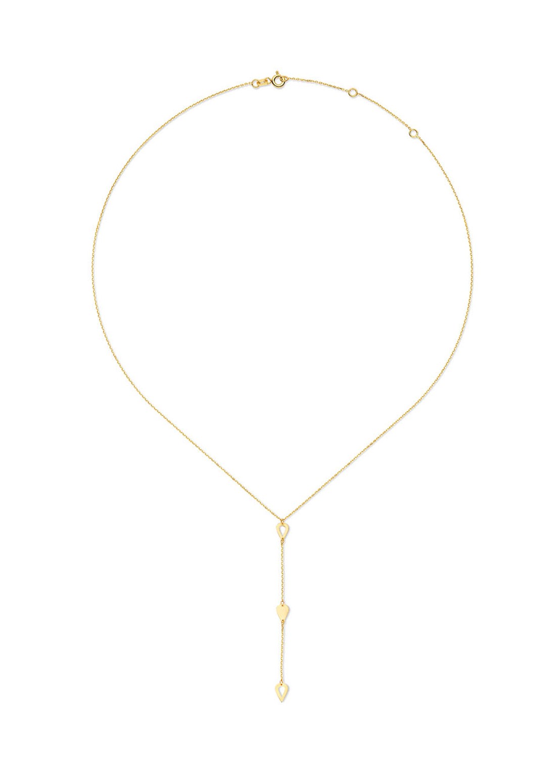 Jackie 14K Gold Cheek-Y ketting van 14 karaat geelgoud - voorkant goud