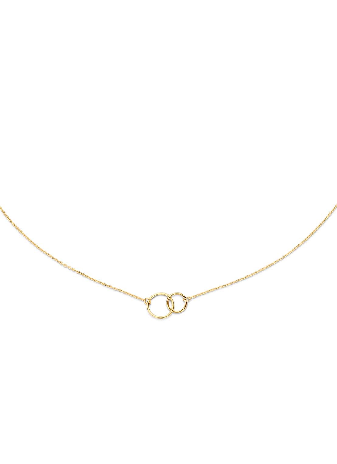 Jackie 14K Gold Cirkels schakelketting van 14 karaat geelgoud - detail 3 geelgoud