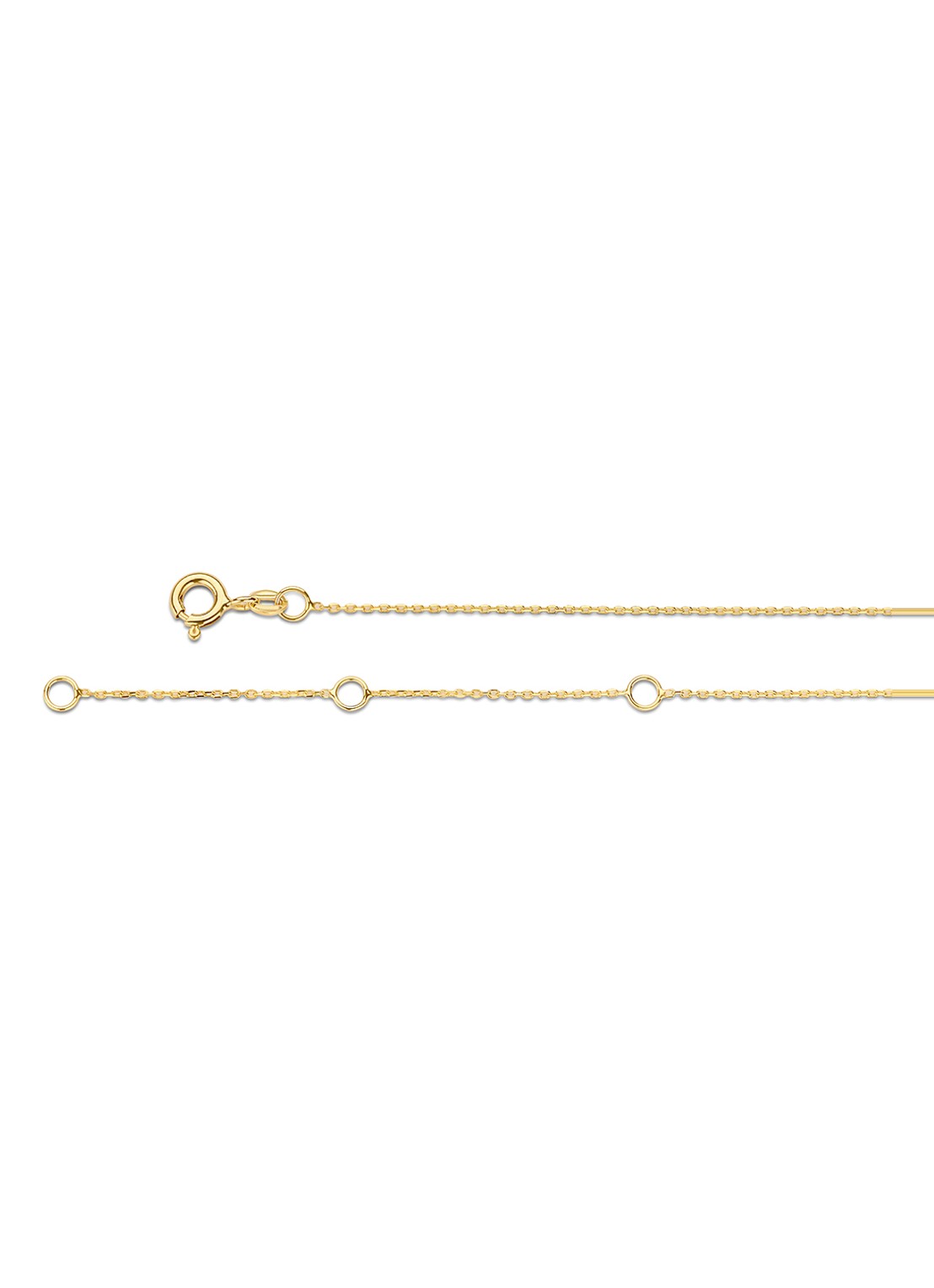 Jackie 14K Gold Cirkels schakelketting van 14 karaat geelgoud - detail 4 geelgoud