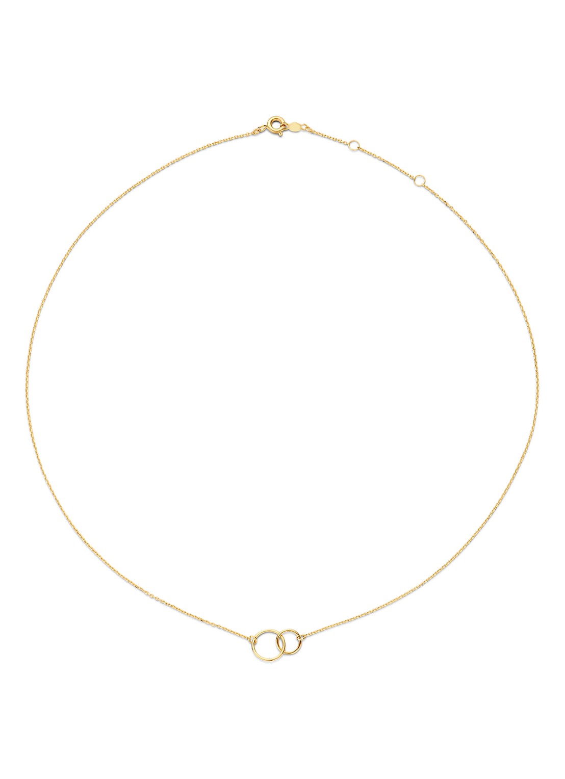 Jackie 14K Gold Cirkels schakelketting van 14 karaat geelgoud - voorkant geelgoud