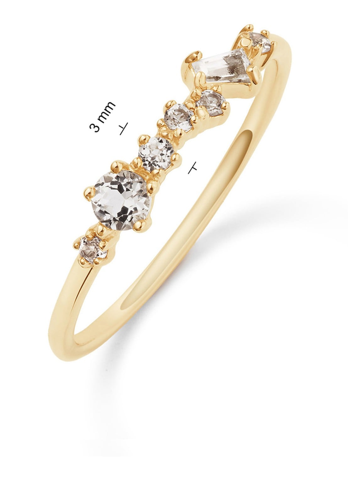 Jackie 14K Gold Clifton ring van 14 karaat geelgoud - detail 5 goud