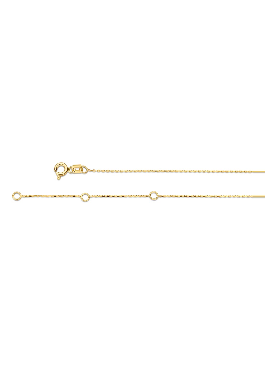Jackie 14K Gold Disc schakelketting van 14 karaat geelgoud - detail 2 geelgoud