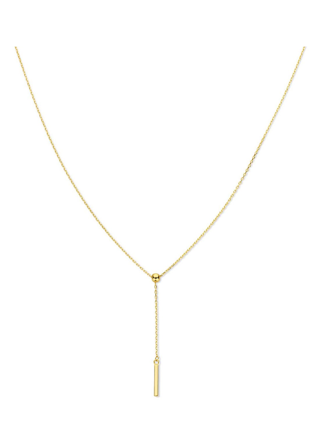 Jackie 14K Gold Gracia ketting van 14 karaat geelgoud - voorkant 2 geelgoud