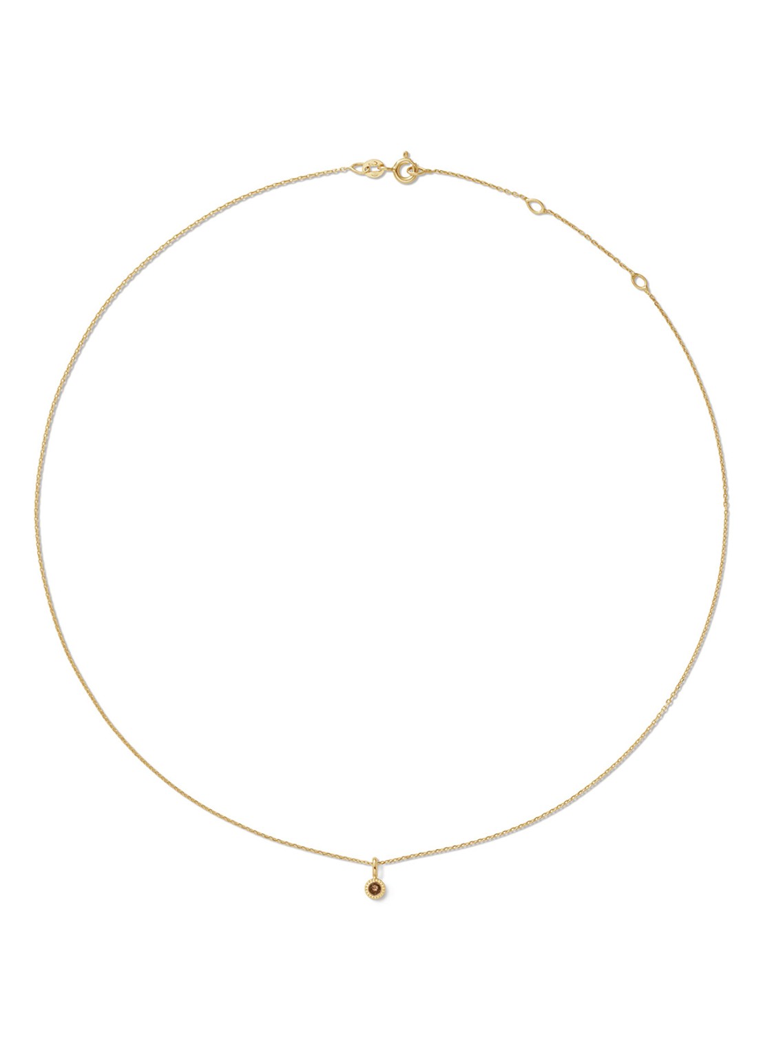 Jackie 14K Gold Kirstenbosch ketting van 14 karaat geelgoud - voorkant bruin