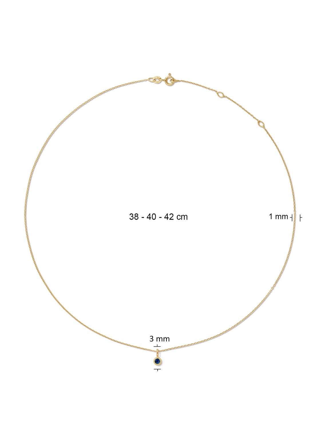 Jackie 14K Gold Kirstenbosch ketting van 14 karaat geelgoud - detail 2 goud