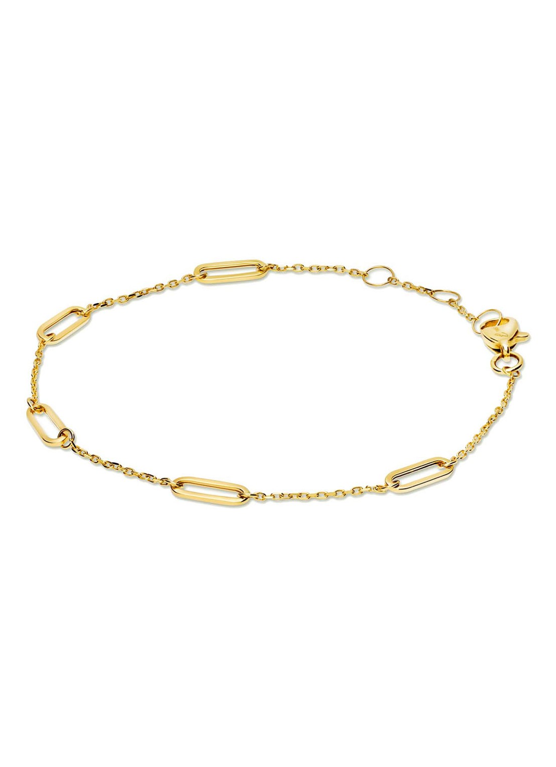Jackie 14K Gold Las Ramblas armband van 14 karaat geelgoud - voorkant 3 geelgoud