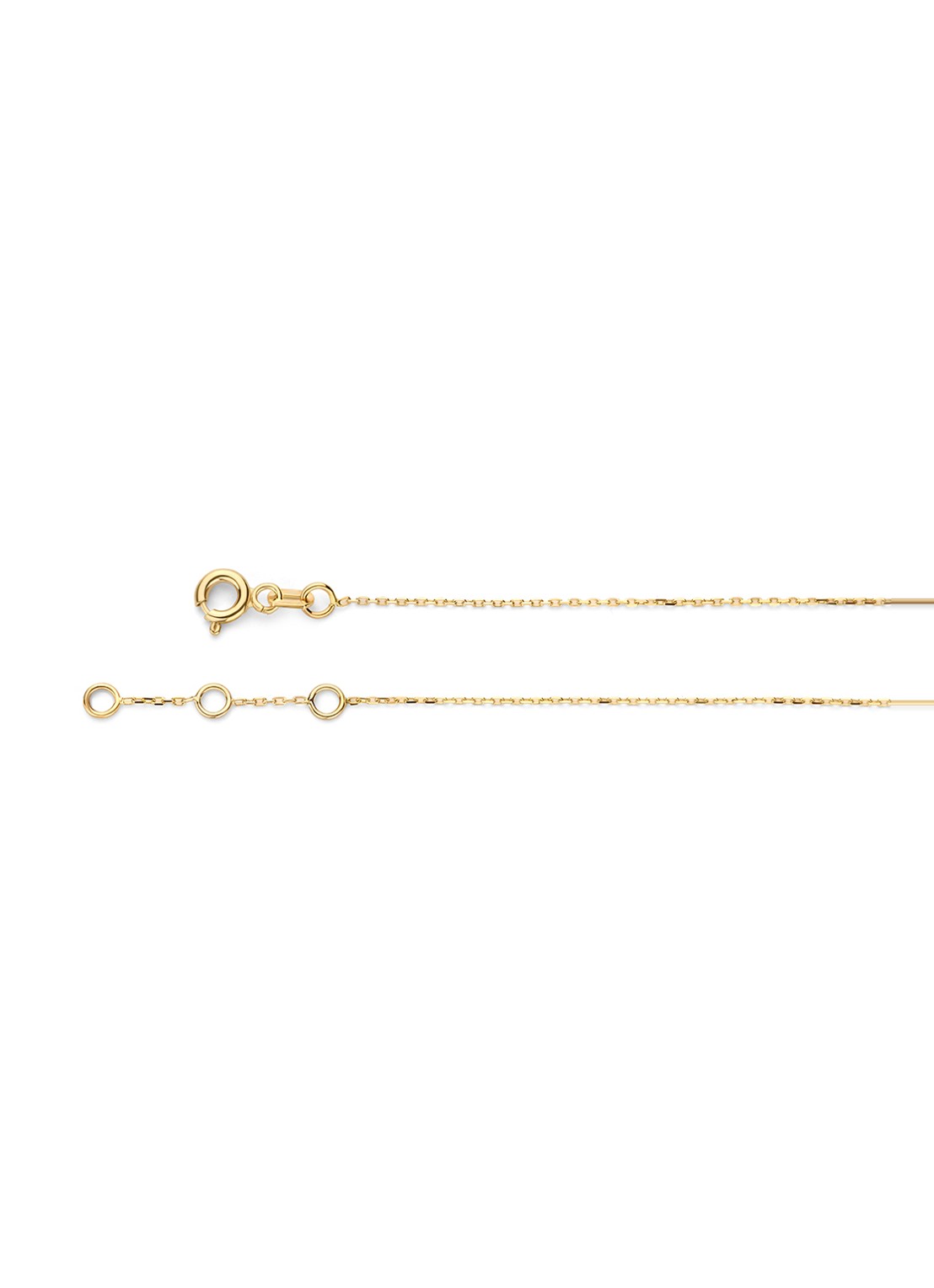 Jackie 14K Gold Love bedelarmband van 14 karaat geelgoud  - voorkant 2 geelgoud