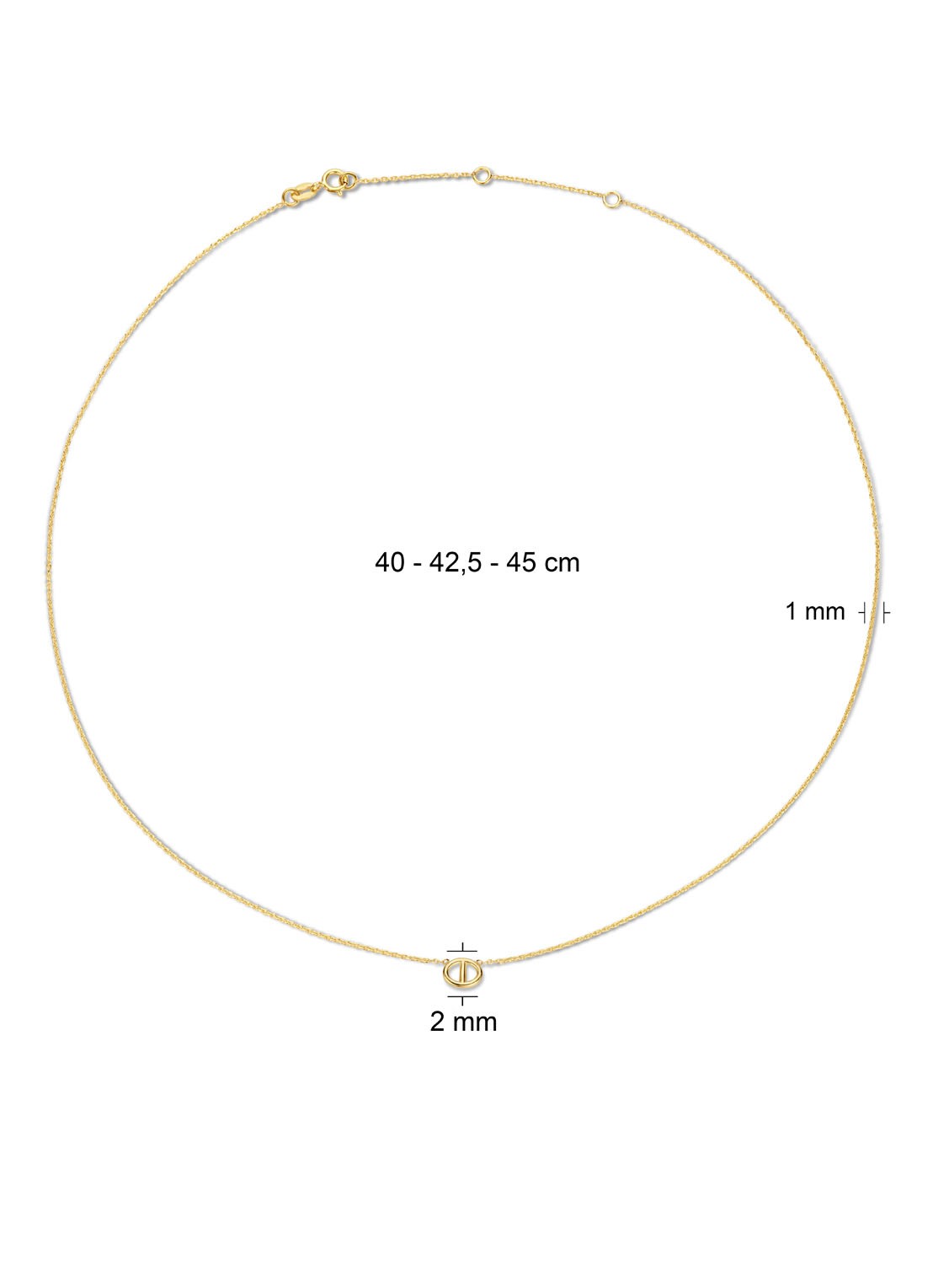 Jackie 14K Gold Marine schakelketting van 14 karaat geelgoud - detail 3 geelgoud