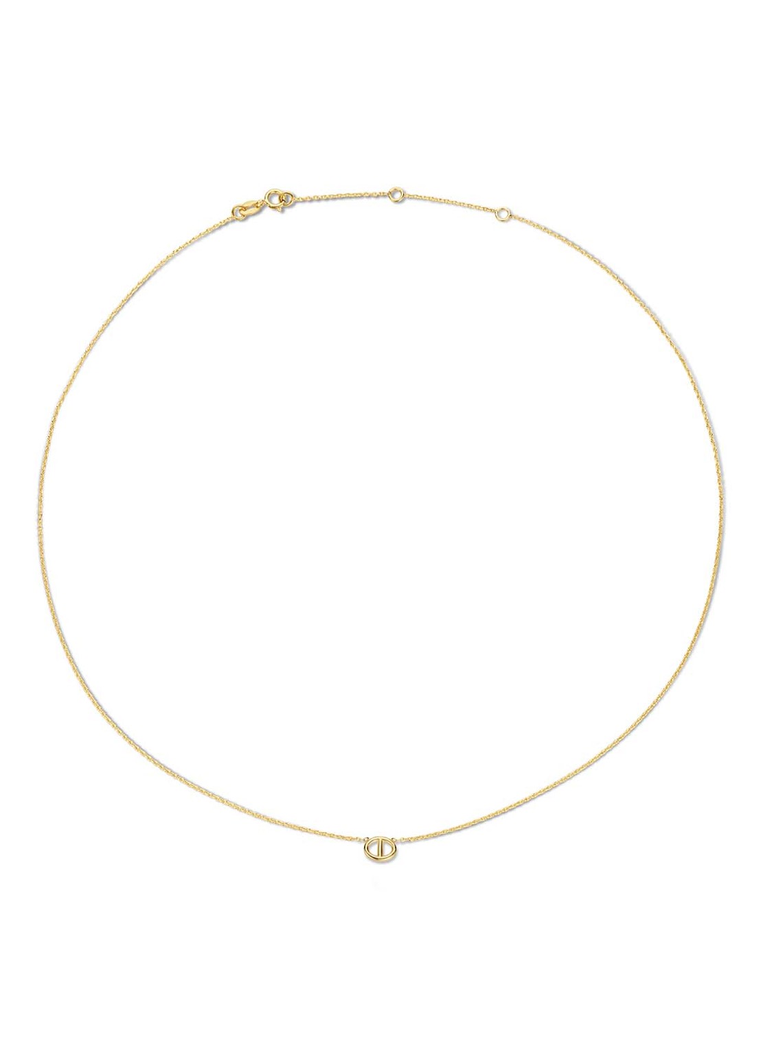 Jackie 14K Gold Marine schakelketting van 14 karaat geelgoud - voorkant 4 geelgoud