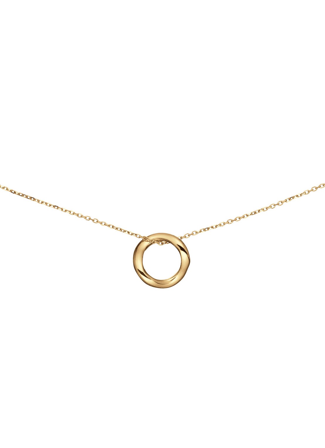 Jackie 14K Gold Monaco ketting van 14 karaat geelgoud - voorkant 3 goud