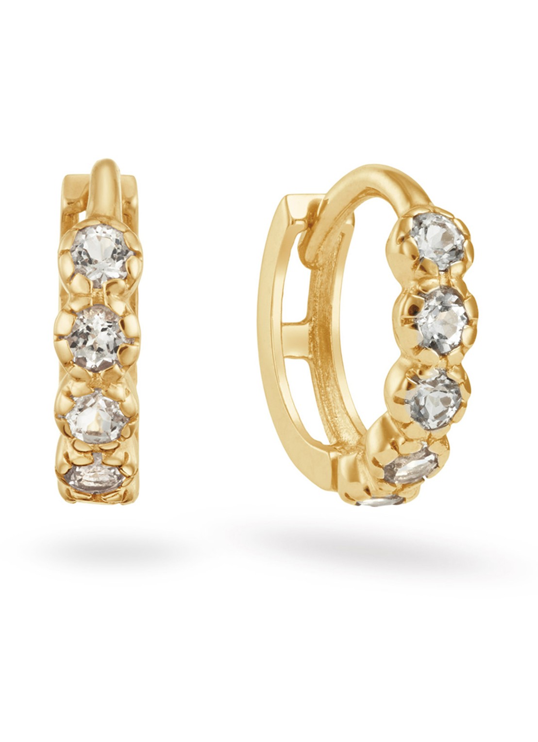 Jackie 14K Gold Nebula oorringen van 14 karaat geelgoud - voorkant goud