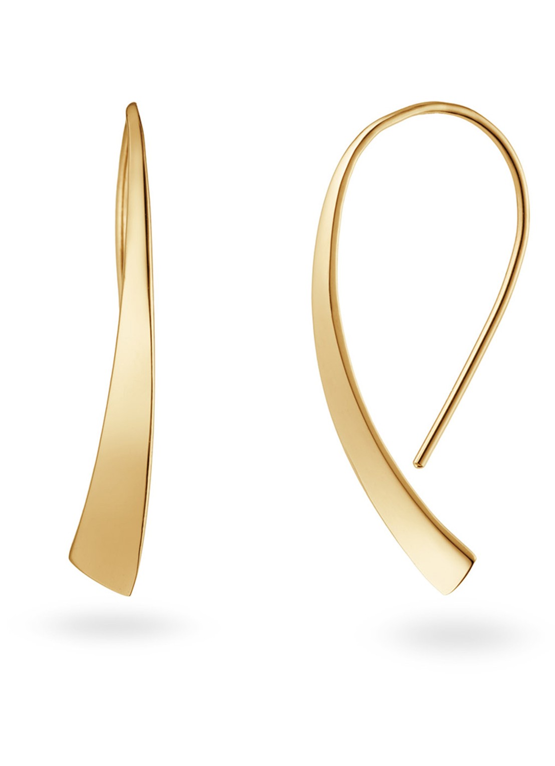 Jackie 14K Gold Nyala oorhangers van 14 karaat geelgoud - voorkant goud