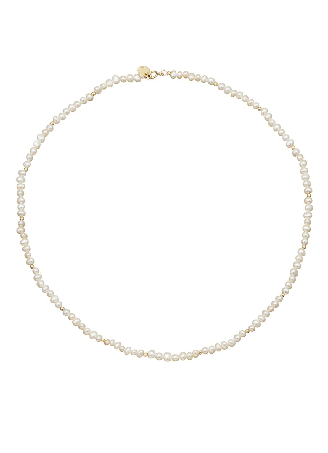 Jackie 14K Gold Pearl Potion parelketting van 14 karaat geelgoud - voorkant parelmoer
