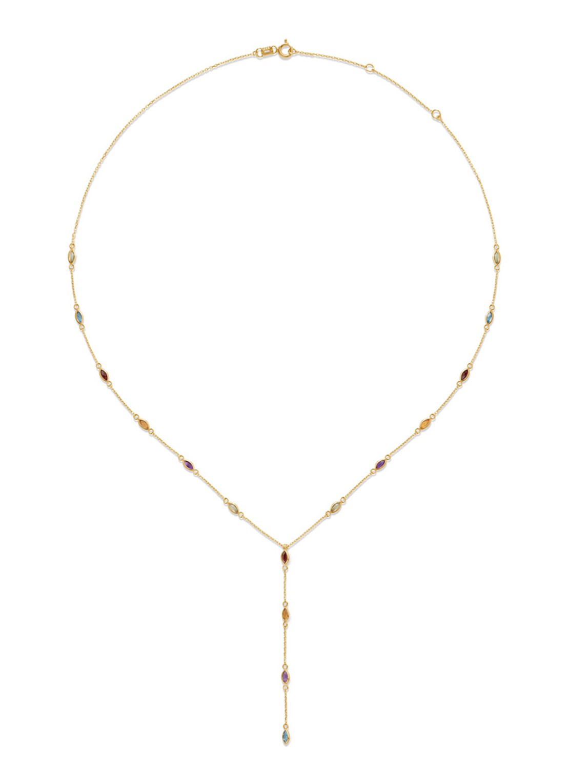 Jackie 14K Gold Savanna ketting van 14 karaat geelgoud - voorkant goud