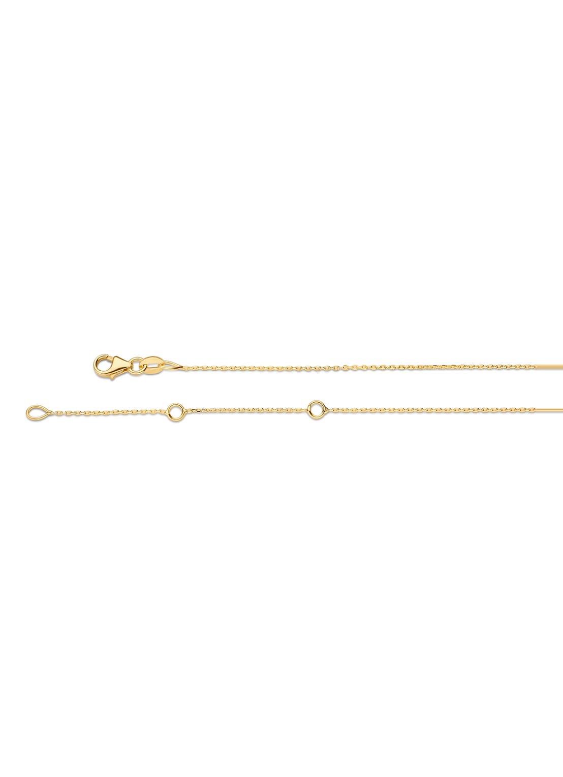 Jackie 14K Gold Schakelketting van 14 karaat geelgoud - detail geelgoud