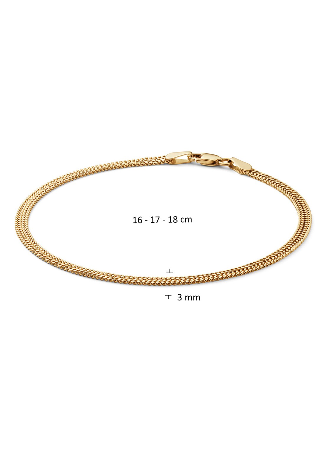 Jackie 14K Gold Table Mountain armband van 14 karaat geelgoud - detail 3 goud