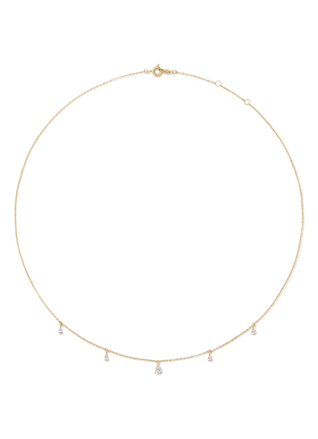 Jackie 14K Gold Twelve Apostels ketting van 14 karaat geelgoud - detail 2 wit