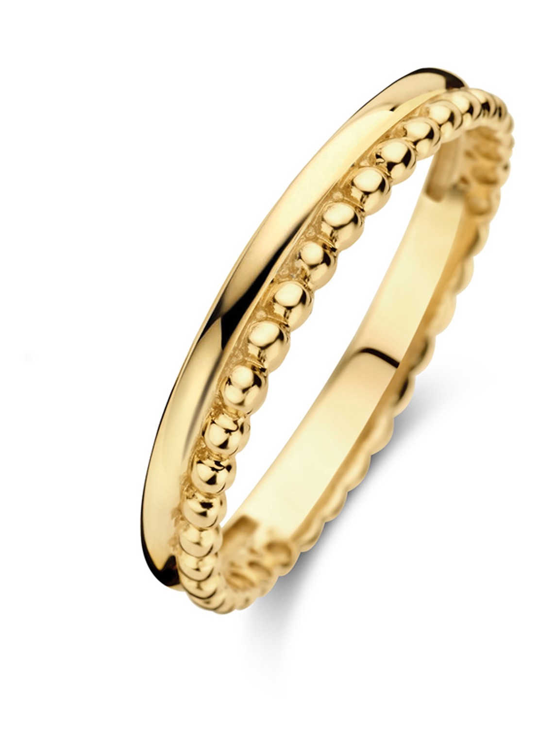 Jackie 14K Gold Villa ring van 14 karaat geelgoud - voorkant goud