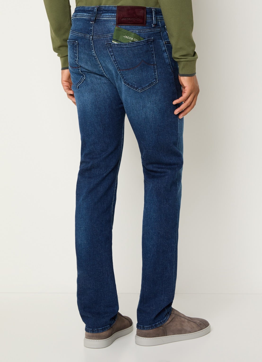 Jacob Cohën Bard slim fit jeans met donkere wassing - achterkant indigo