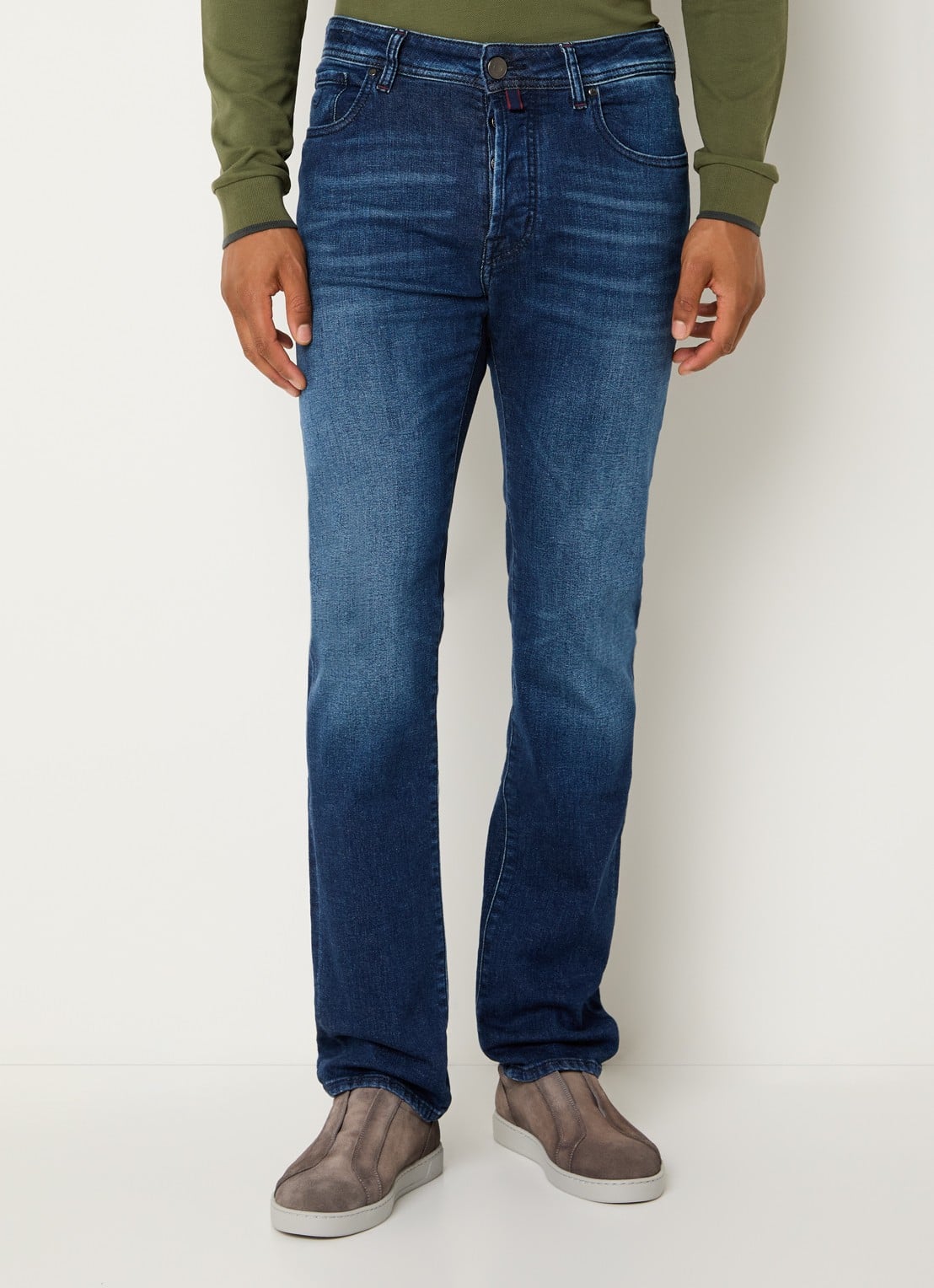 Jacob Cohën Bard slim fit jeans met donkere wassing - detail 2 indigo