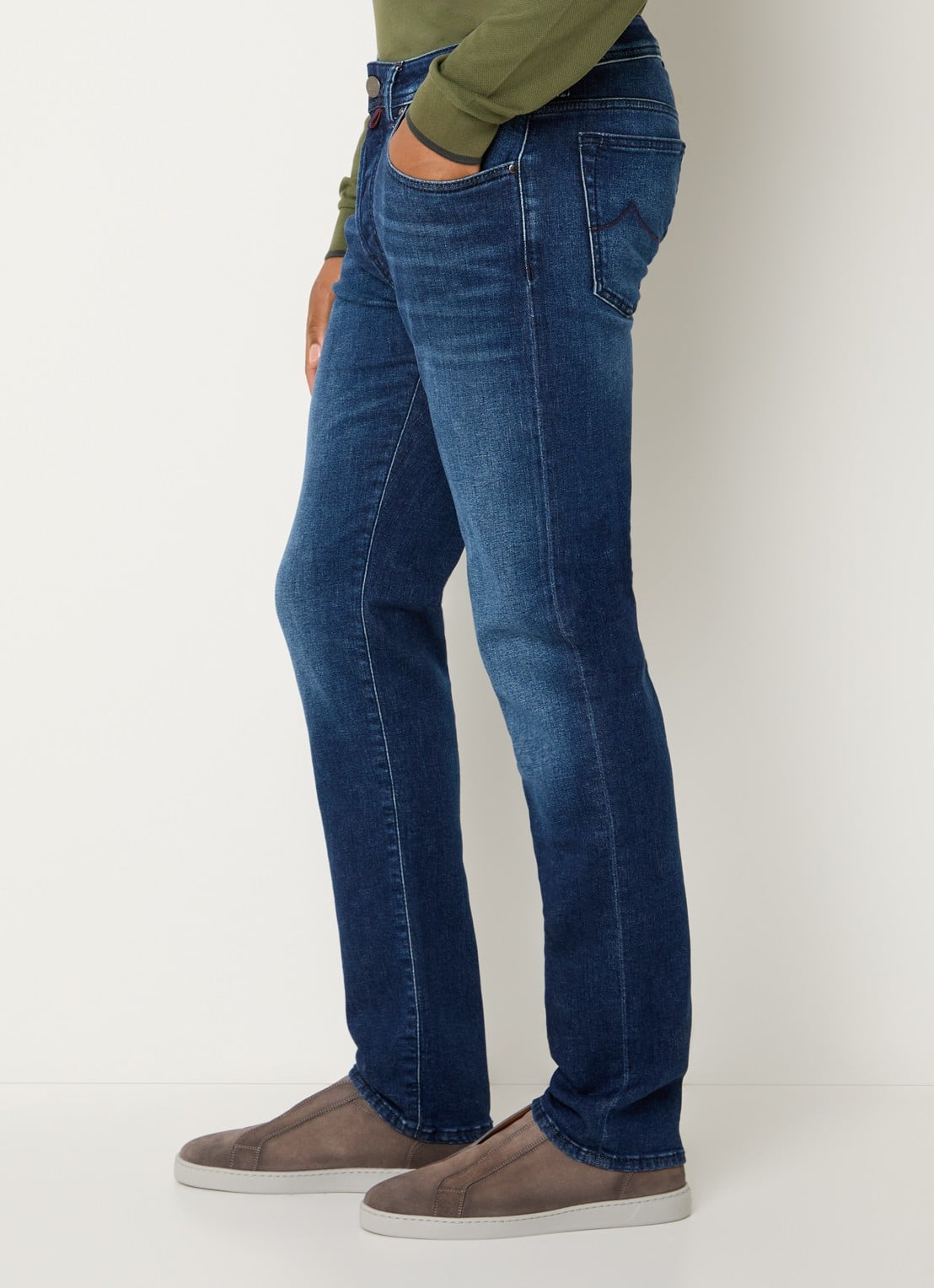 Jacob Cohën Bard slim fit jeans met donkere wassing - detail 3 indigo