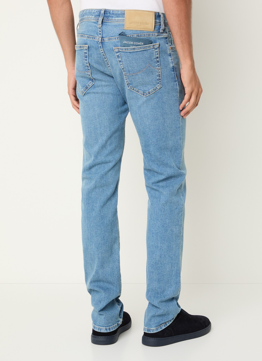 Jacob Cohën Bard slim fit jeans met lichte wassing - achterkant 5 indigo