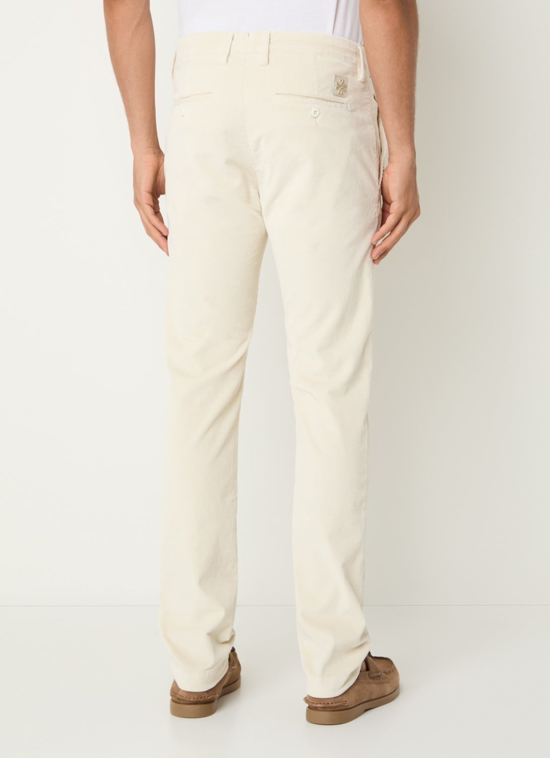 Jacob Cohën Bobby slim fit broek van corduroy - achterkant 3 gebroken wit