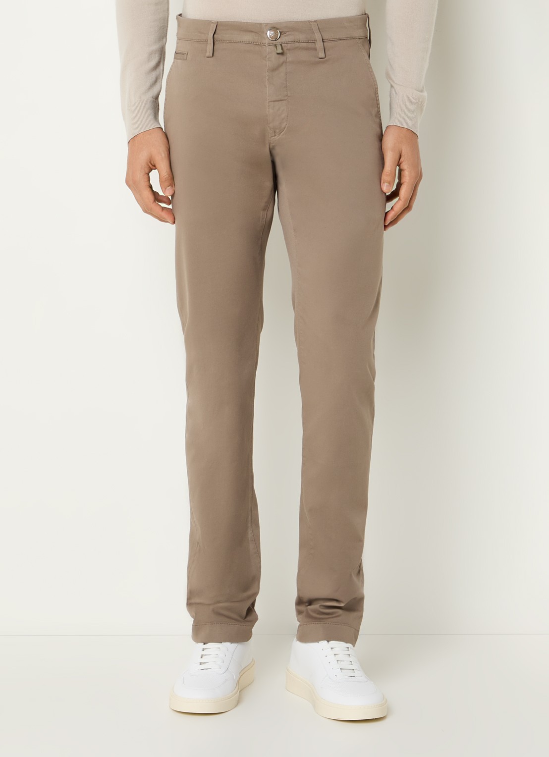 Jacob Cohën Bobby slim fit chino met steekzakken - detail zand