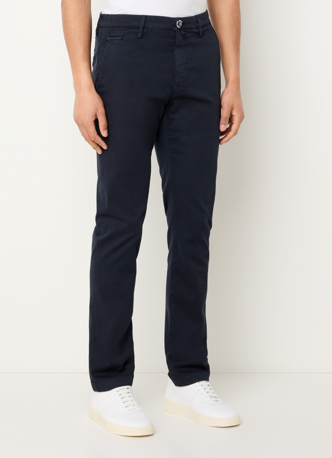 Jacob Cohën Bobby slim fit chino met steekzakken - detail 2 donkerblauw