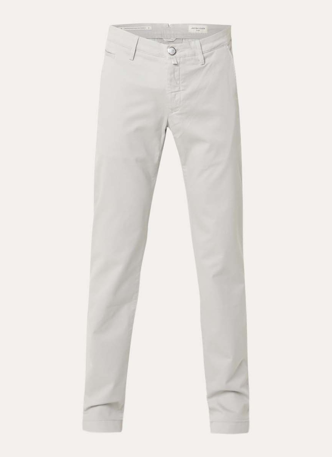 Jacob Cohën Bobby slim fit chino met steekzakken - voorkant 3 lichtgrijs