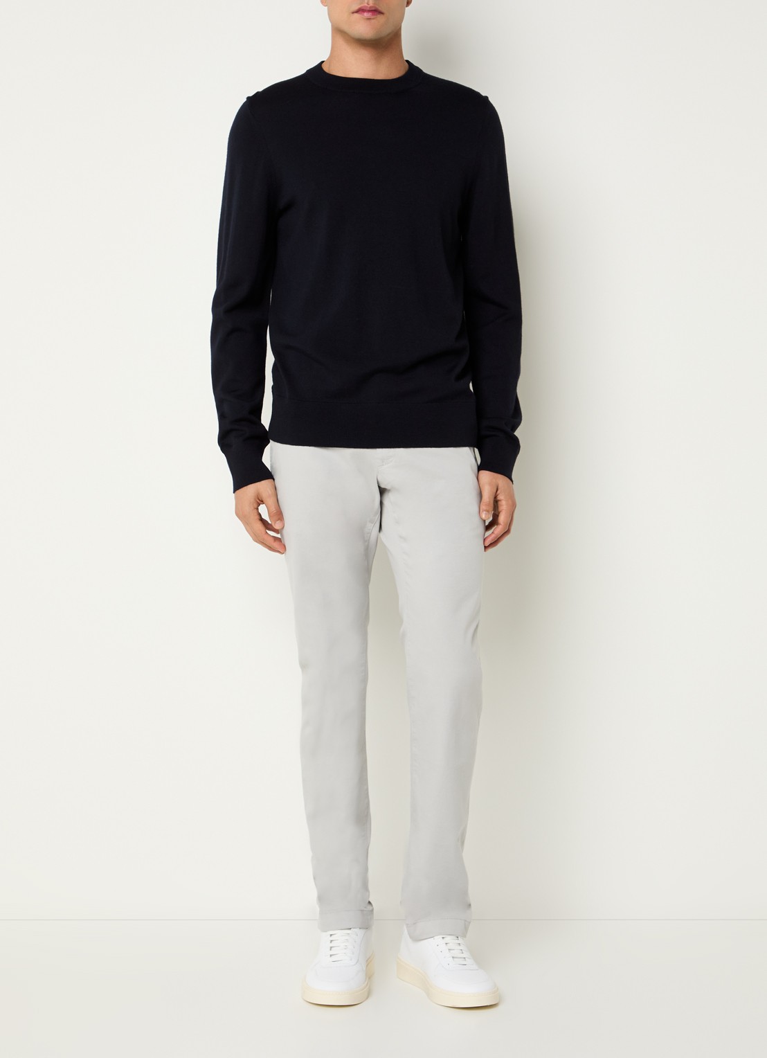Jacob Cohën Bobby slim fit chino met steekzakken - voorkant 4 lichtgrijs