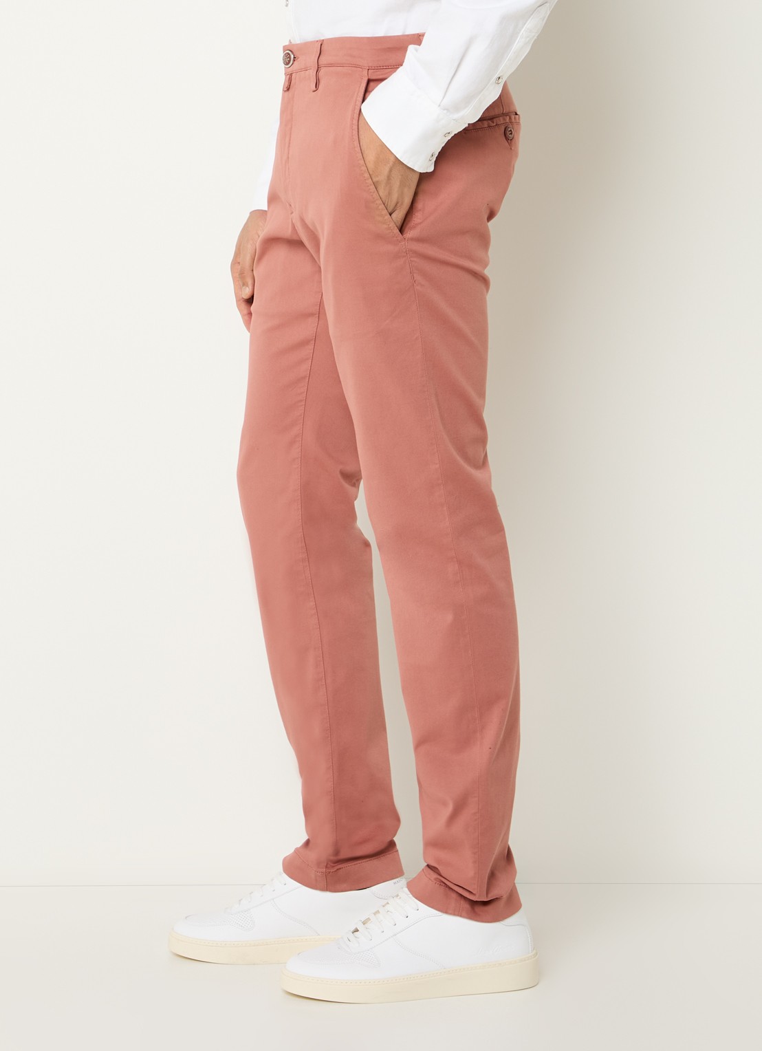 Jacob Cohën Bobby slim fit chino met steekzakken - detail 5 zalmroze
