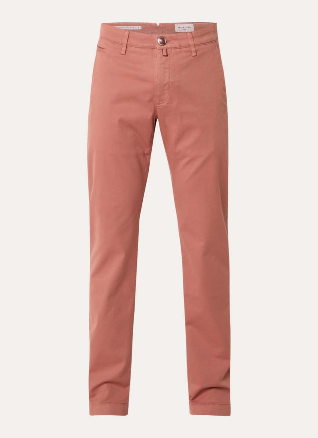 Jacob Cohën Bobby slim fit chino met steekzakken - voorkant zalmroze