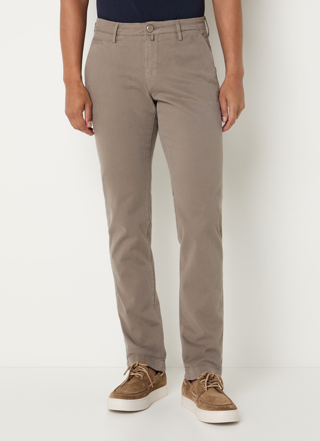 Jacob Cohën Bobby slim fit chino met steekzakken - detail grijs
