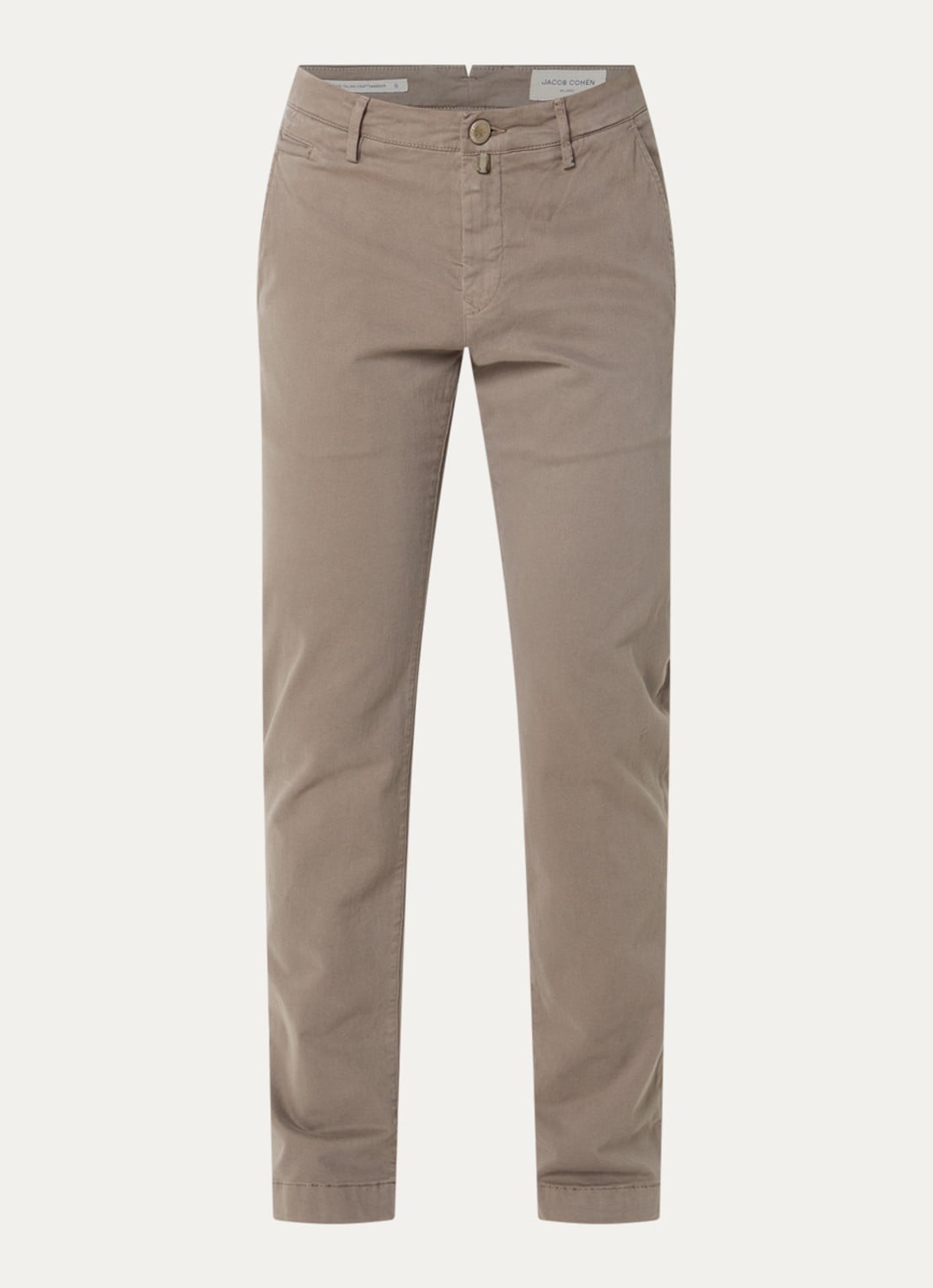Jacob Cohën Bobby slim fit chino met steekzakken - voorkant 4 grijs