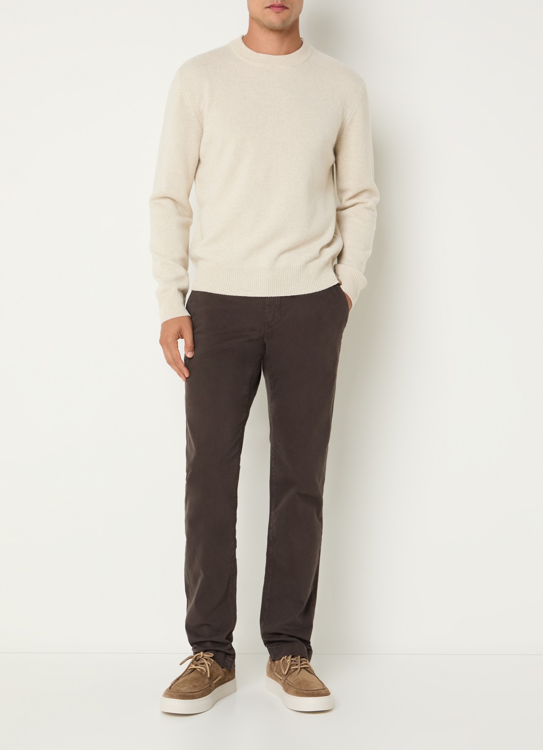 Jacob Cohën Bobby slim fit chino met stretch - voorkant 5 bruin