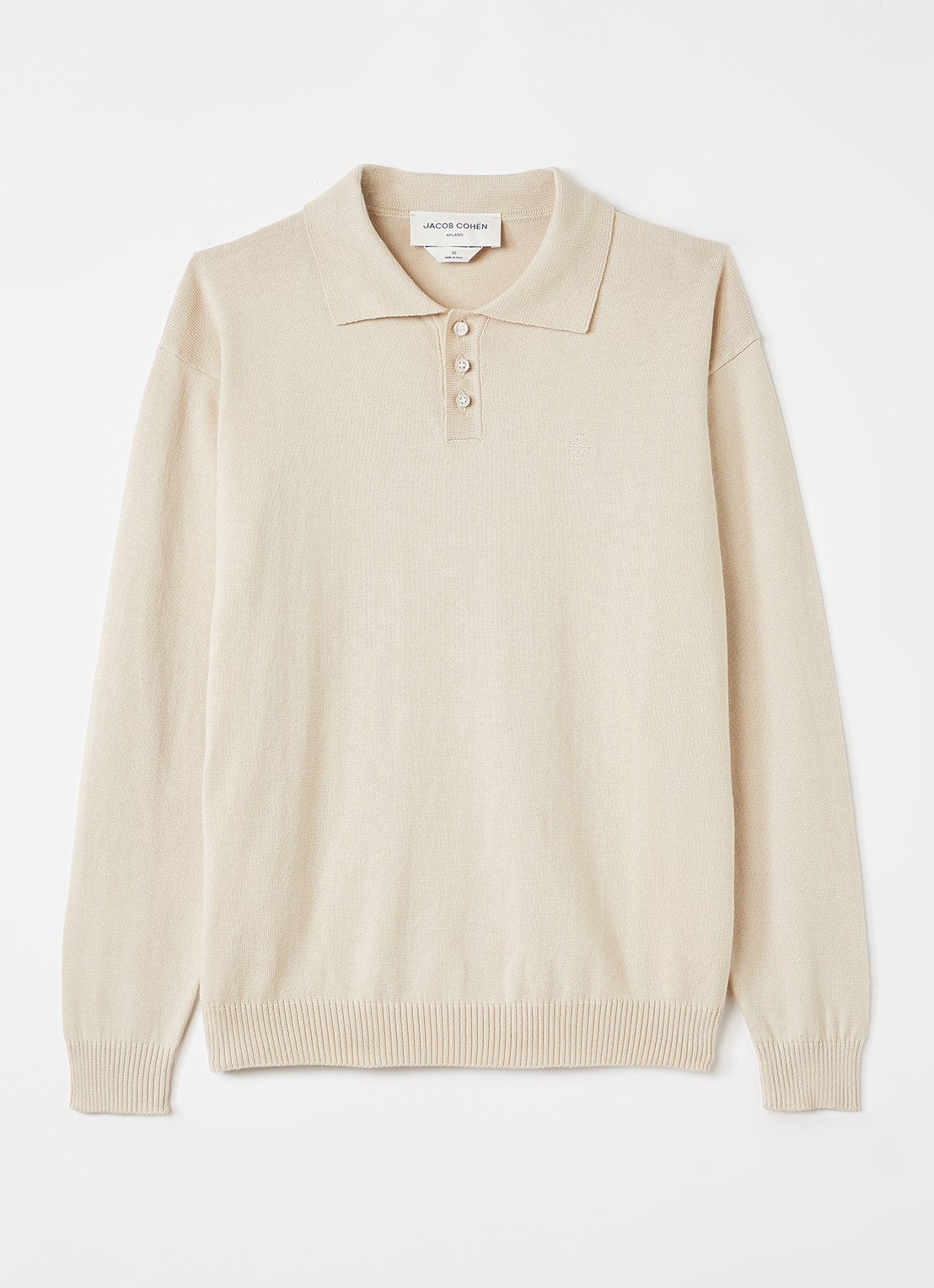 Jacob Cohën Maglia fijngebreide polo - voorkant beige