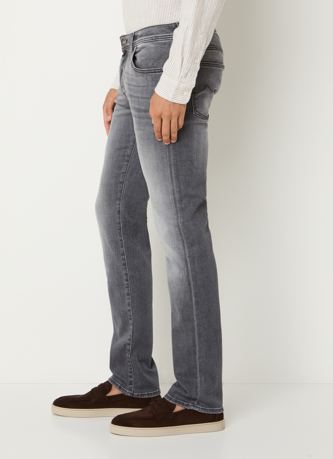 Jacob Cohën Nick 600D slim fit jeans met gekleurde wassing - detail 3 grijs