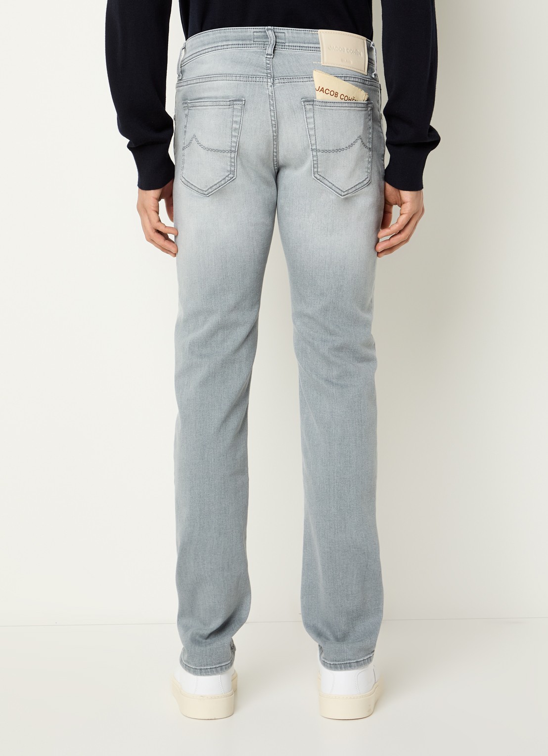 Jacob Cohën Nick skinny jeans met gekleurde wassing - achterkant 3 lichtgrijs