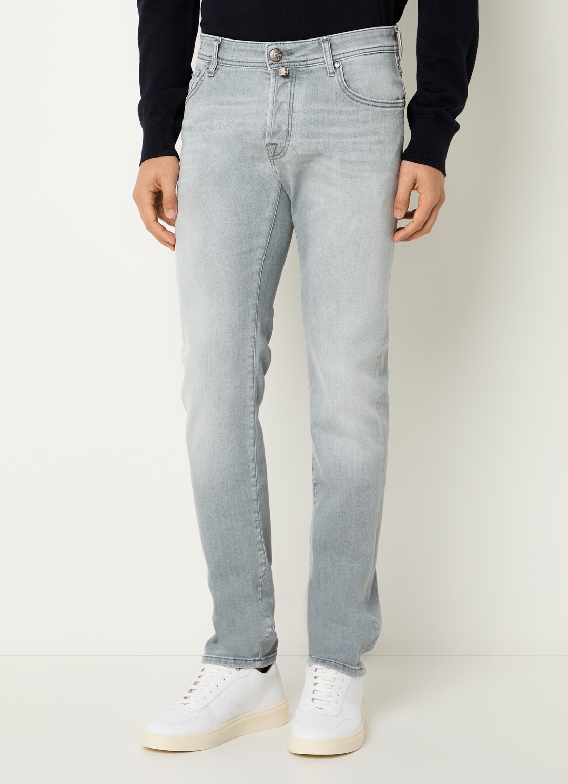 Jacob Cohën Nick skinny jeans met gekleurde wassing - detail 4 lichtgrijs