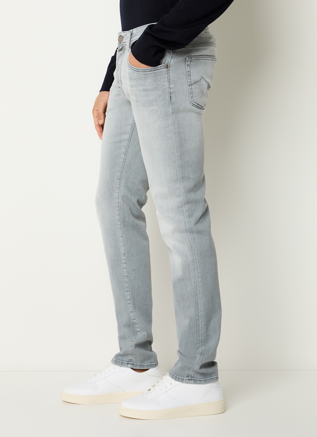 Jacob Cohën Nick skinny jeans met gekleurde wassing - detail 5 lichtgrijs