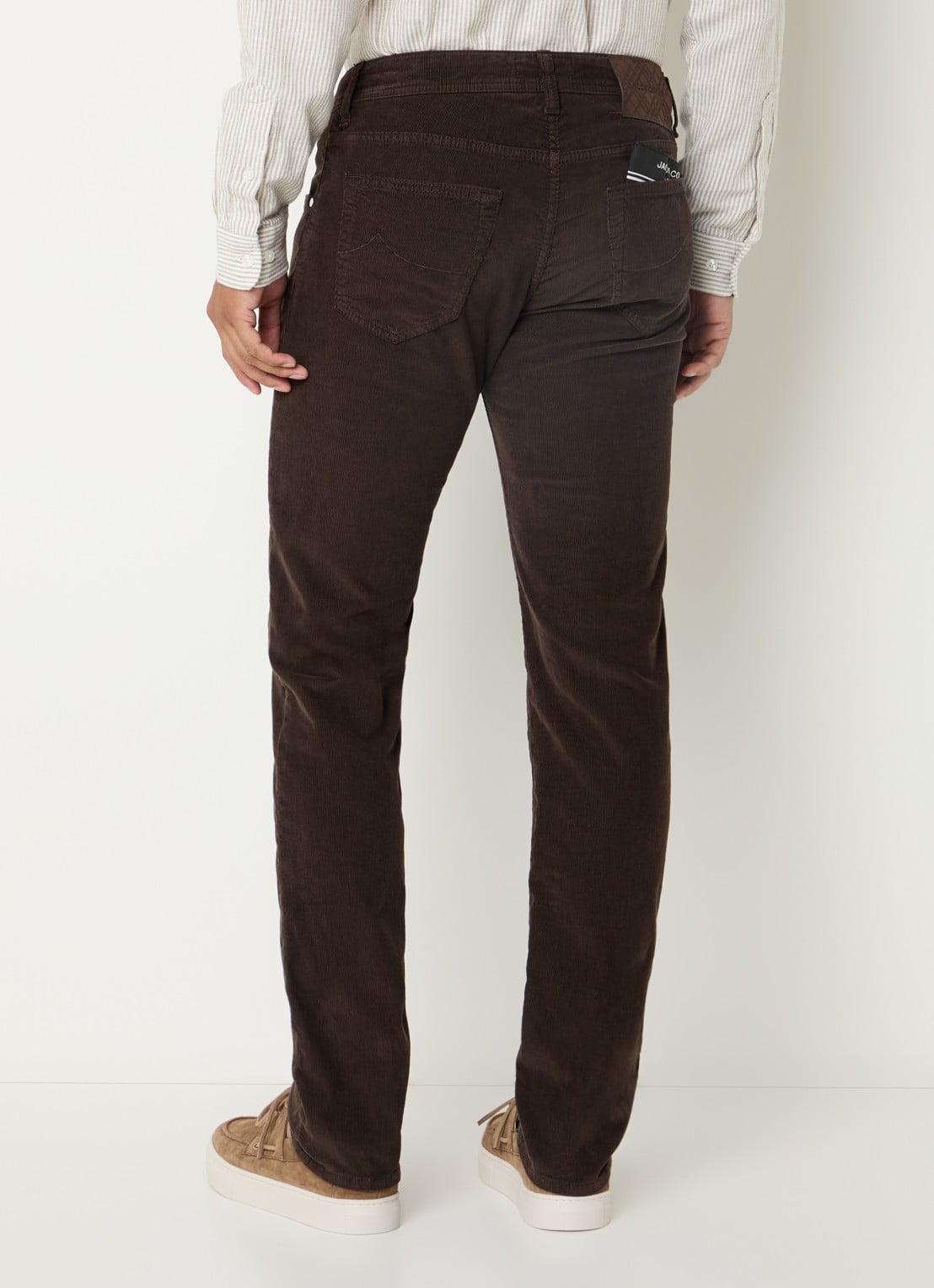 Jacob Cohën Nick slim fit broek van corduroy - achterkant 3 bruin
