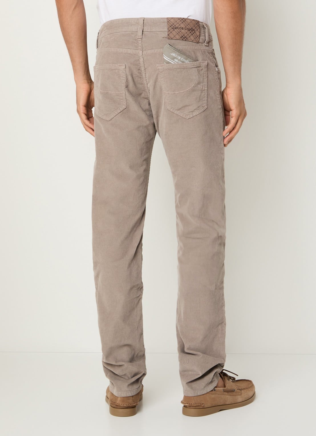 Jacob Cohën Nick slim fit broek van corduroy - achterkant 5 grijs