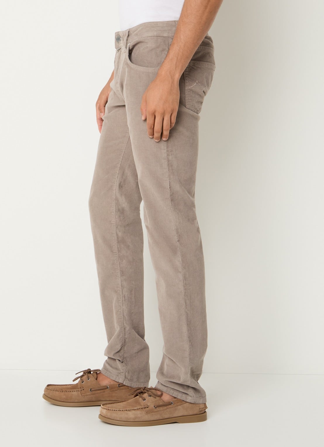 Jacob Cohën Nick slim fit broek van corduroy - detail 4 grijs