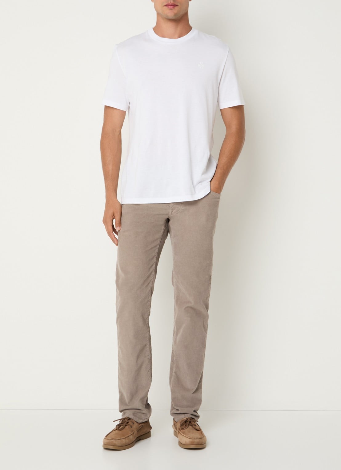 Jacob Cohën Nick slim fit broek van corduroy - voorkant 2 grijs