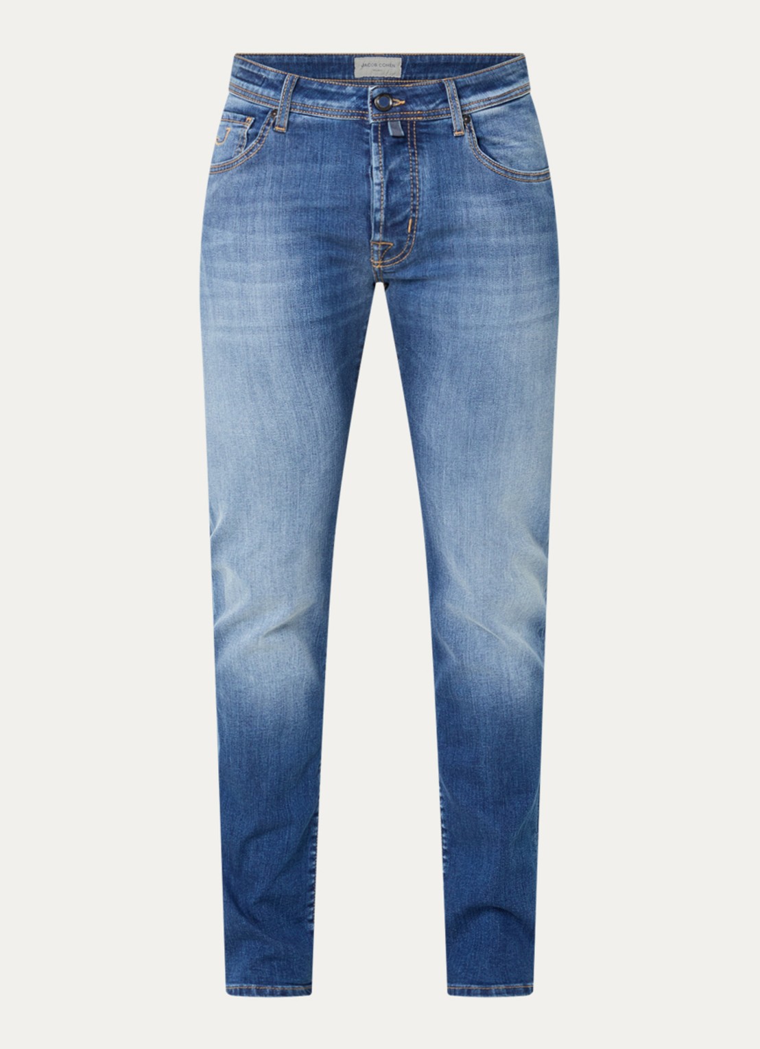 Jacob Cohën Nick slim fit jeans met donkere wassing - voorkant 3 indigo