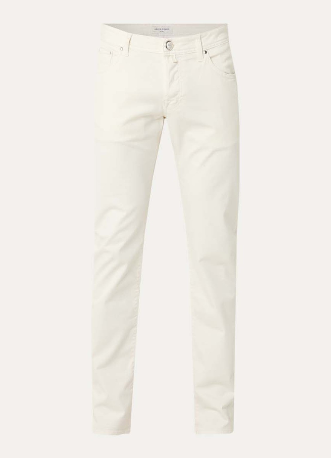 Jacob Cohën Nick slim fit jeans met gekleurde wassing - voorkant gebroken wit