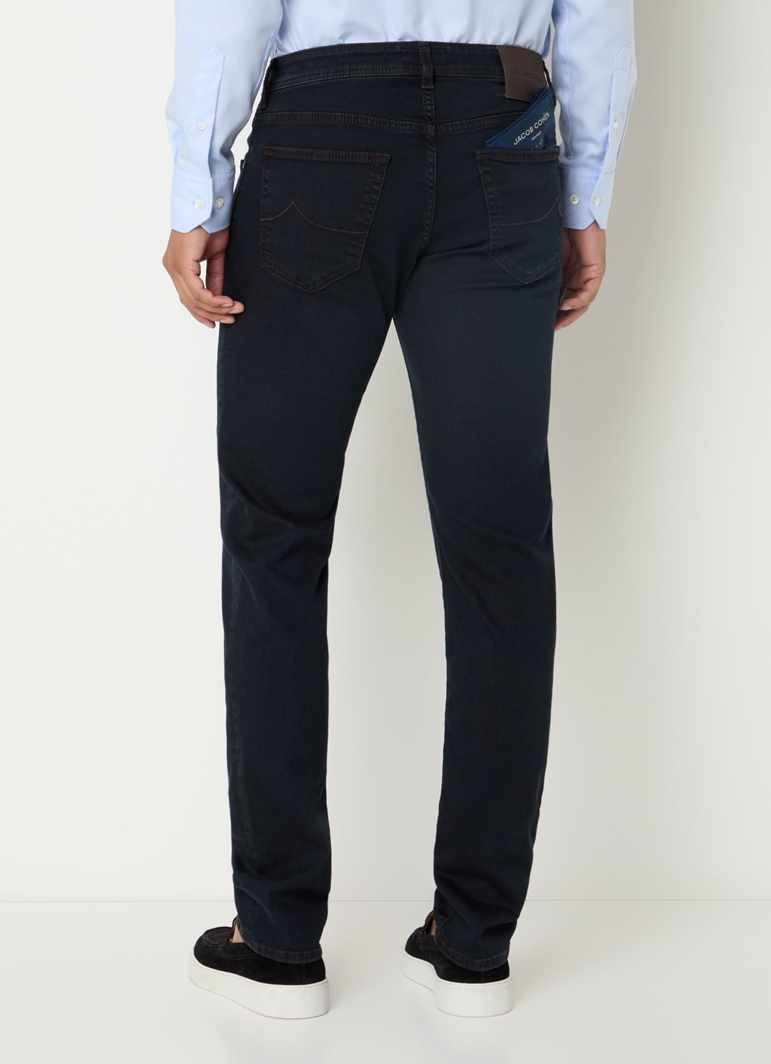 Jacob Cohën Nick slim fit jeans met gekleurde wassing - achterkant 3 indigo