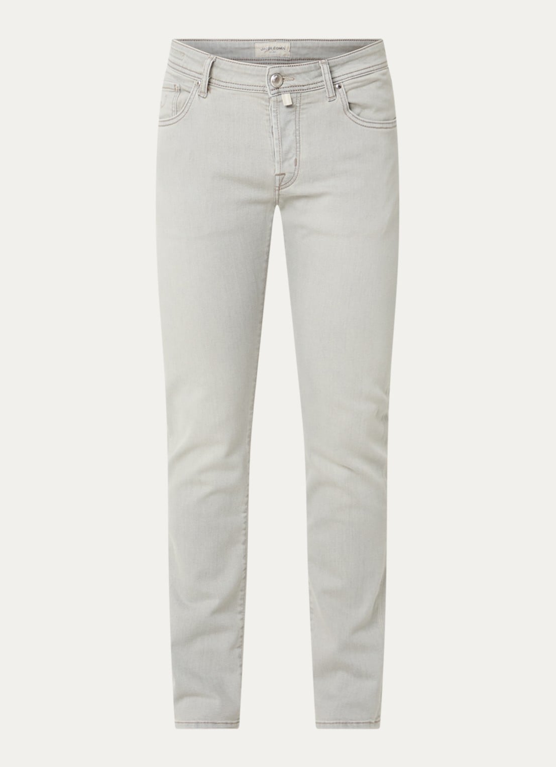 Jacob Cohën Nick slim fit jeans met gekleurde wassing - voorkant lichtgrijs